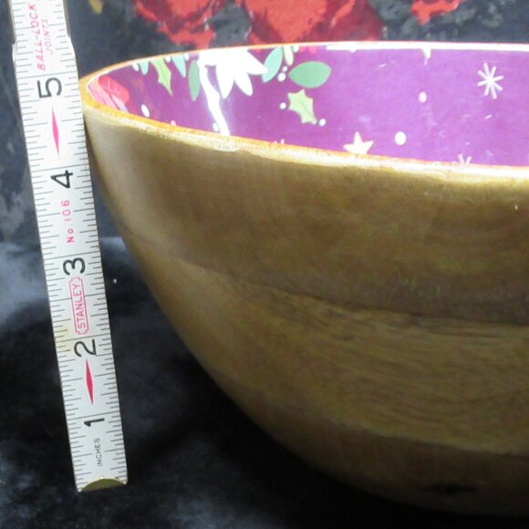 Decorative Wooden Christmas Tree Bowl - Picture 5 of 6